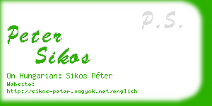 peter sikos business card